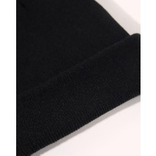 ( 1 Adet ) Unisex Katlamalı Bere.  Siyah Renk Bere