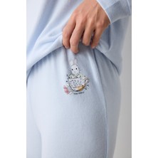 Penti Lazy Weekend Açık Mavi Pantolon Pijama Takımı