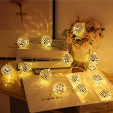 Dekoratif Süsleme Mini Disko Topu 10’lu LED Zinciri
