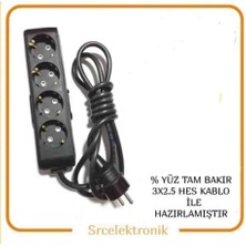 Viko Multi-Let 4'lü Topraklı Çocuk Korumalı Uzatma Seyyar Uzatma Seyyar Kablo