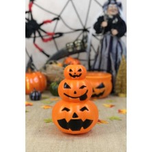 Patladı Gitti Işıklı 3lü Kabak Büyük Boy Halloween Cadılar Bayramı Parti Malzemesi