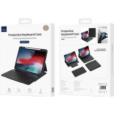 Fogy Apple iPad Air 11 2024 Uyumlu Protective Gizli Kalem Bölmeli Klavyeli Kılıf