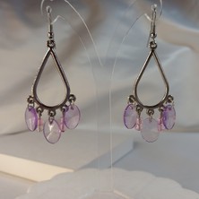 Crystal Atelier Su Damlası Şeklinde Gövdeli Sallantılı Süslü Küpe