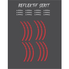 Xpetrana Motosiklet Jant Şeridi Mondial Drift Uyumlu Uyumlu L Reklektif Kırmızı Beyaz Sağ-Sol/Ön-Arka