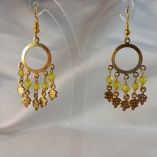 Crystal Atelier Yaprak Figürlü Kırmızı Renk Sallantılı Küpe