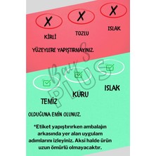 Alevli Ay Yıldız Oto Sticker Kırmızı 2 Adet 30*12 Cm