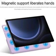 Seashell Digital Samsung Galaxy Tab S9 Fe Manyetik V Katlama Standı Otomatik Uyku uyandırma Tablet Kılıfı (Yurt Dışından)