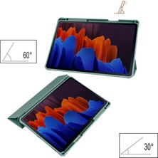 Seashell Digital Samsung Galaxy Tab S8 Ultra Üç Katlı Standı Pu Deri Tpu Akrilik Akıllı Gece Yarısı Tablet Kılıfı (Yurt Dışından)