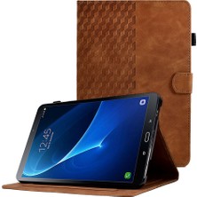 Seashell Digital Samsung Galaxy Tab A 10.1 (T580 T585) Otomatik Uyandırma uyku Anti Düşme Kart Yuvaları standı Deri Tablet Kılıfı (Yurt Dışından)