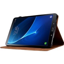 Seashell Digital Samsung Galaxy Tab A 10.1 (T580 T585) Otomatik Uyandırma uyku Anti Düşme Kart Yuvaları standı Deri Tablet Kılıfı (Yurt Dışından)