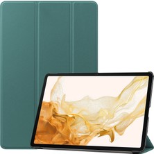 Seashell Digital Samsung Galaxy Tab S8 Pu Deri Üç Katlı Stand Kalem Tutucu Otomatik Uyku uyandırma Kalem Şarjı Destekli Tablet Kılıfı (Yurt Dışından)