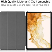 Seashell Digital Samsung Galaxy Tab S8 Pu Deri Üç Katlı Stand Kalem Tutucu Otomatik Uyku uyandırma Kalem Şarjı Destekli Tablet Kılıfı (Yurt Dışından)