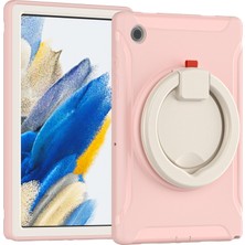 Seashell Digital Samsung Galaxy Tab A8 10.5 (2021) A8 10.5 (2022) X200 X205 360 Derece Standı Kolu Pc Tpu Hibrit Sakura Tablet Kılıfı (Yurt Dışından)