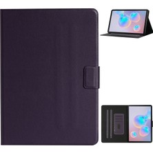 Seashell Digital Samsung Galaxy Tab S7 T870 T875 S8 DARK Purple Kart Yuvalı Standlı Deri Tablet Kılıfı (Yurt Dışından)