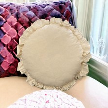 Woodhub Kırlent Kılıfı Tekli Dolgusuz Fırfırlı