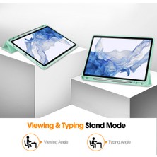 Seashell Digital Samsung Galaxy Tab S9 Üç Katlı Stand Pu Deri Tpu Kalem Tutucu Akıllı Tablet Kılıfı (Yurt Dışından)