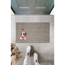 Miraxx Dijital Baskı Love Sweet Şekerlemeli Bulldog Köpek Dekoratif Kapı Paspası K 2077