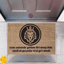 Miraxx Kapı Önü Paspası Dekoratif Dijital Baskı Kral Geri Döndü P 2380