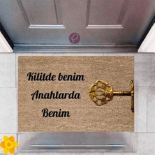 Miraxx Kapı Önü Paspası Dekoratif Dijital Baskı Anahtar P 2483