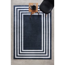 Kaşmir Halı Sare By Kaşmir Halı Frame Black Yıkanabilir Kaymaz Taban 120X180 cm Salon Mutfak Halısı Yolluk Kilim
