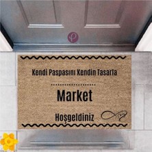 Miraxx Kapı Önü Paspası Dekoratif Dijital Baskı Market P 2561