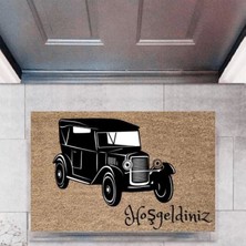 Miraxx Kapı Önü Paspası Dekoratif Dijital Baskı Arabalar P 2664