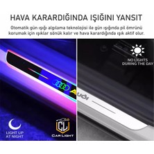 Kumraldede Tüm Oto Modellerine Uyumlu Universal Işıklı Kapı Eşiği 2 Parça