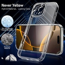 Novatis iPhone 16 Pro Uyumlu Kılıf +9h Cam 3D Kamera Korumalı Renksiz Sararmaz Ultra Koruma Şeffaf Kapak