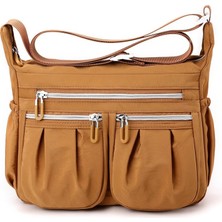 Yizizzz Naylon Su Geçirmez Kadın Çantası Kadın Çok Katmanlı Omuz Crossbody Çantası (Yurt Dışından)