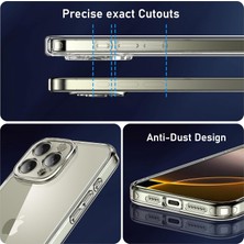 Novatis iPhone 16 Pro Max Uyumlu Kılıf +9h Cam 3D Kamera Korumalı Renksiz Sararmaz Ultra Koruma Şeffaf Kapak