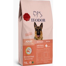 Teodor Adult Yüksek Enerjili Somonlu ve Pirinçli %28 Protein Yetişkin Köpek Maması 15kg