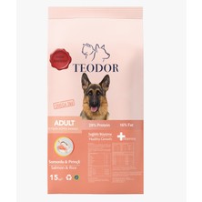 Teodor Adult Yüksek Enerjili Somonlu ve Pirinçli %28 Protein Yetişkin Köpek Maması 15kg