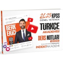 İndeks Akademi Yayıncılık 2025 KPSS Türkçe Akademisi Video Ders Notları