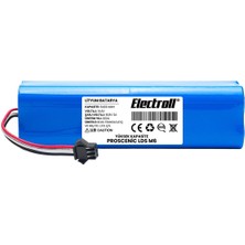 Electroll Proscenic Lds M6 Uyumlu Batarya (ULTRA YÜKSEK KAPASİTE) 6400MAH Pil Robot Süpürge Batarya Değişimi