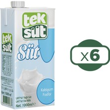 Teksüt Süt 1 Lt %1 Yağlı x 6 Adet