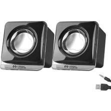 Magıcvoıce A-06 1+1 USB Mini Hoparlör - Speaker (2*3 Watt - 4 Ohm)