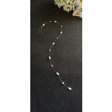 Tutu Tasarım Saç Boncuğu Hair Beads Saç Aksesuarı Toka Alaçatı Deniz Kabuğu ve Sarı Metal Model