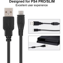 Thot Ps4 Dualshock 4 USB Şarj Kablosu Playstation 4 Charcing Cable Microusb Güçlendirilmiş