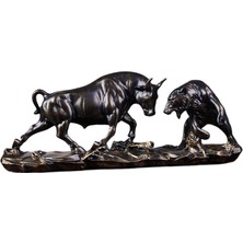 Kenann Ayı Ğa Heykeli Gerçekçi Sığır Heykelleri Ev Üstü Kitaplıır 28X8X11.5CM (Yurt Dışından)