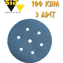 Sia 1949 Hookit 7 Delikli Cırt Zımpara 150 mm - P100 Kum - 3 Adet