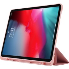 Forestl Digital iPad Pro 12.9 Skin Touch Pu Deri Tam Koruma Üç Katlı Stand Otomatik Uyandırma uyku Kalem Yuvası Tablet Kılıfı (Yurt Dışından)