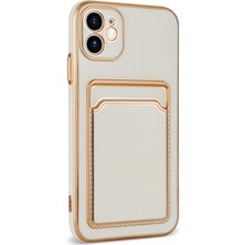 noktaks - Apple iPhone 11 - Kılıf Koruyucu Bark Kartlıklı Kapak - Rose Gold