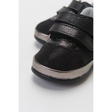 Mnpc Kız Çocuk Siyah Hakiki Deri İlk Adım Günlük Ayakkabı