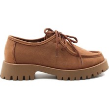 Dosa Shoes DS-2847 Kadın Bağcıklı Nubuk Günlük Ayakkabı-Taba Nubuk