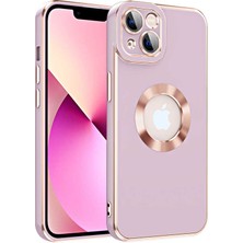 noktaks - Apple iPhone 13 - Kılıf Kamera Korumalı Parlak Logo Gösteren Kongo Kapak - Mor - T23065