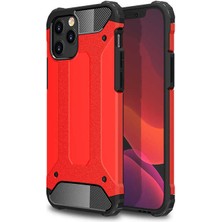 noktaks - Apple iPhone 12 Pro Max - Kılıf Çift Katman Zırh Tank Crash Military Kapak - Kırmızı - T14203