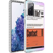 noktaks - Samsung Galaxy S20 FE - Kılıf Airbag Kenarlı Renkli Desenli Silikon Elegans Kapak - NO6 - T24959