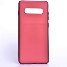 noktaks - Samsung Galaxy S10 - Kılıf Mat Soft Premier Silikon Kapak - Mürdüm - T7561
