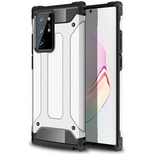 kilifone - Samsung Galaxy Note 20 Ultra - Kılıf Çift Katman Zırh Tank Crash Military Kapak - Gri - T14182