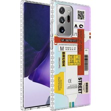 kilifone - Samsung Galaxy Note 20 Ultra - Kılıf Airbag Kenarlı Renkli Desenli Silikon Elegans Kapak - NO2 - T24961
